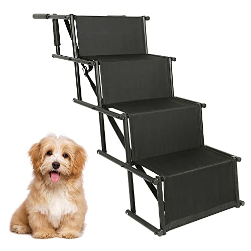 Hunderampe, Hunderampe Auto Klappbar, Hund Auto Rampe, Hundetreppe, Maximale Belastung 75 kg, Einstellbare Größe, Maximale Größe 139 * 45 * 76 cm, Faltbar