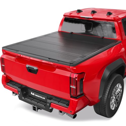 MOSTPLUS Low-Profile Hard Quad-Fold Truck Bed Tonneau Cover Compatible with Toyota Tacoma 2024-2025 2WD/4WD 5 ft Bed