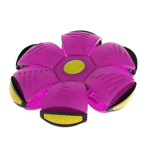 angwang Bola de brinquedo, bola de disco voadora UFO plana com luz de LED, brinquedo infantil ao ar