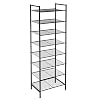 SONGMICS schoenenrek, schoenenrek met 8 niveaus, smal, voor 16-24 paar schoenen, ruimtebesparend, veel opbergruimte…