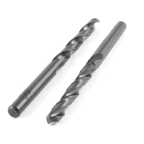 Aexit 2 Pcs Tool holder 6.0mm Straight drill hole Split Point Tip HSS High Speed Steel Twist Drill Bit Model:85as549qo485