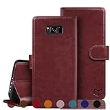 SUANPOT for Samsung Galaxy S8+/S8 Plus 6.2' with RFID Blocking Wallet case Credit Card Holder,PU...