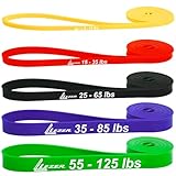LEZER Resistance Bands for Working Out, Exercise Band, Pull Up Band, Elastic Band, Stretching,...