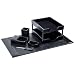 Dacasso Black Bonded Leather Desk Set, 8-Piece