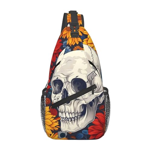 Bolso tipo bandolera con diseño Calavera para adultos miniatura 1