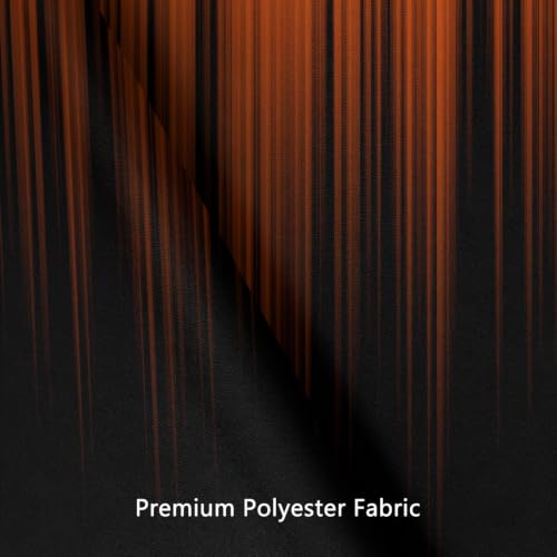 Image of AAtter Orange Black Ombre Shower Curtain, Extra Long 72x84 Inch, 12 Hooks