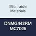 Mitsubishi Materials DNMG442RM MC7025 DNMG Carbide DN Type Negative Turning Insert with Hole, Coated, Rhombic 55?, Grade MC7025, 0.5" IC, 0.25" Thick, 0.031" Corner Radius, RM Breaker (Pack of 10)