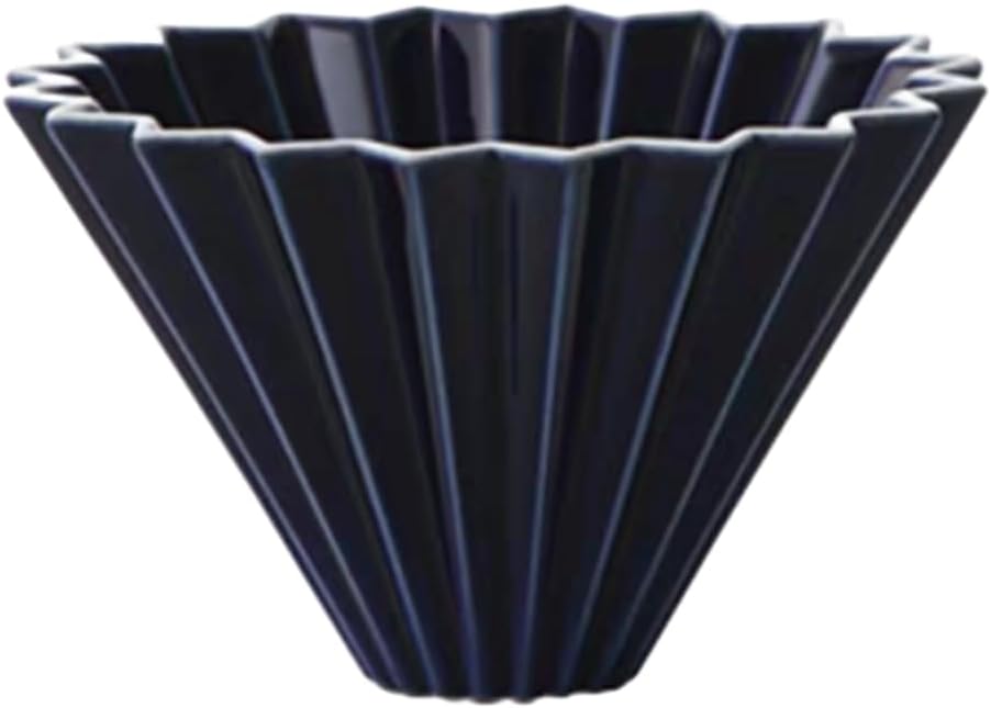 Origami Filter Cup,Ceramic Pour Over Coffee Maker, Non-Electric Pour Over Coffee Dripper, Easy Manual Brew Maker for Home, Cafe, Camping, Coffee Gifts (Black)