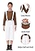 Remimi Boy's Ompa Lompa Outfit Halloween Brown Shirt White Jumpsuit Pant Girls Chocolate Worker Factory Clothes 11-12 Years