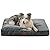 Bedsure Waterproof Dog Bed for Large Dogs with Removable Washable Cover and Waterproof Liner Up to 75lbs - Plush 4 inch Thick Fleece Top with Nonskid Bottom Pet Mat, Ideal for Crate or Kennel, Grey