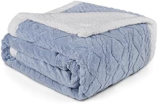 Lubardy Sherpa Fleece Blanket Bed Throws Soft Blanket Reversible Throw Soft Thick Fluffy Winter Blanket Warm for Bedroom Couch Travel 150 x 200cm