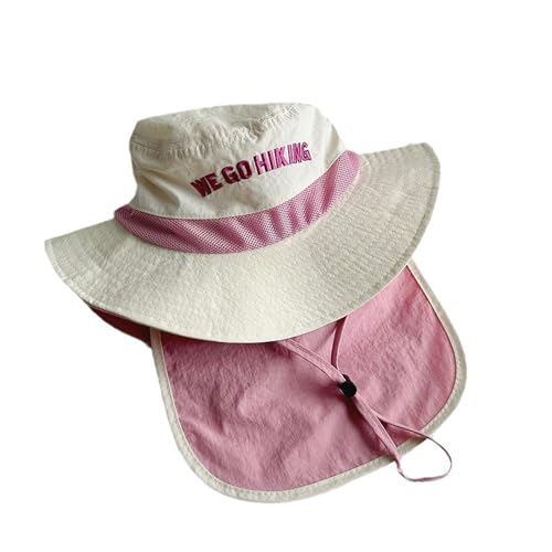 Lightweight Neck Protect Bucket Hat Breathable Quick Drying Wide Brims Bucket Hat Kids Spring Fisherman Hat