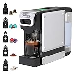 Machine à café à capsules multifonction 5 en 1 pour Nespresso Original/pour Dolce Gusto/A MODO MIO/ESE (44 mm) et café pré-moulu, 7 réglages de débit d'eau (ST-550)