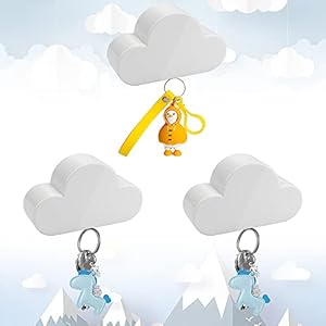 FIGFYOU 3er Pack Magnetischer Schlüsselhalter Wolke