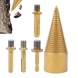 Broca para leña, cortadora de madera, broca para cortadora de troncos | Broca eléctrica para leña divisora de madera de alta resistencia,Partidor de madera, taladro hexagonal partidor de troncos elé