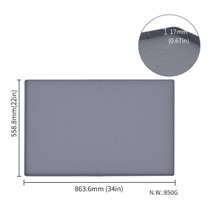 2 Piezas Alfombrilla de Silicona para Debajo del Fregadero 34" X 22" Impermeable para Cocina y Baño miniatura 2