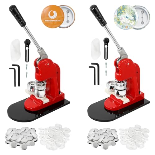 BEAMNOVA 32mm Button Maker + 44mm Button Maker + 1000 Sets of 32mm Button Supplies + 1000 Sets of 44mm Button Supplies