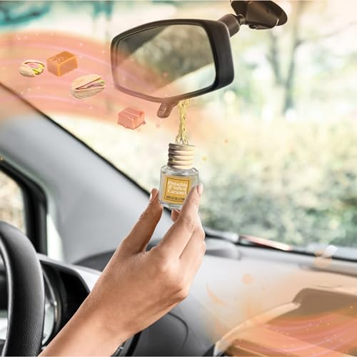 Image of Car Air Freshener Diffuser, Pistachio Salted Caramel Aromatherapy, Natural Fragrance Oil, Long Lasting, by Bootleg Collection, Made in USA