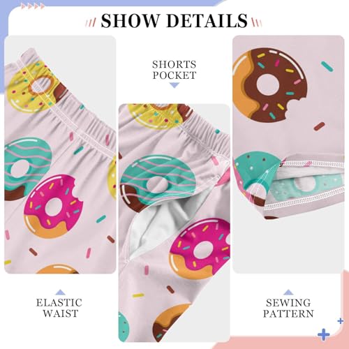 ZZXXB Colorful Donut Boys Long Pants Soft Trousers Elastic Waist Kids Lounge Bottoms with Pockets S-XL4