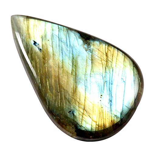 Cabochon labradorite naturelle 55,45 ct Ku43, fini les pierres ternes pour vos bijoux artisanaux