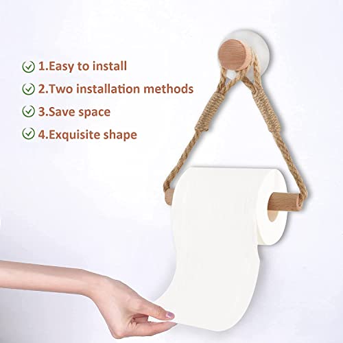 Gefederter Toilettenpapierhalter Aus Holz – 12,7 Cm, Ersatzstange Für Wandhalter, Naturbelassen