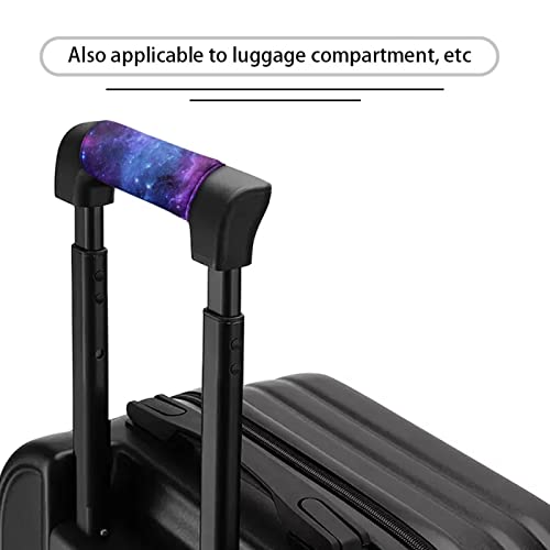 Bigcarjob Blue Galaxy Space Luggage Handle Covers For Suitcase,2 Pcs Seat Belt Shoulder Pads,Portable Luggage Tags With Starry Night Door Handle Protection Sleeve Cover #TOP1