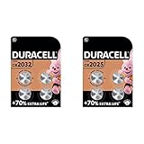 Duracell Specialty 2032 Lithium-Knopfzelle 3 V, 4er-Packung (CR2032 /DL2032) + Specialty 2025 Lithium-Knopfzelle 3 V, 4er-Packung (CR2025 /DL2025)
