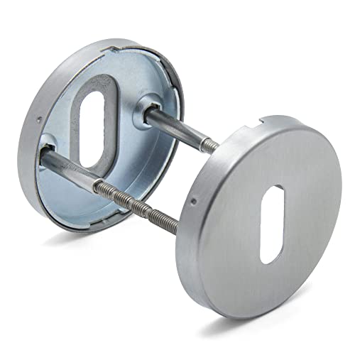 Apecs - Roseta de acero inoxidable mate para puertas interiores y exteriores