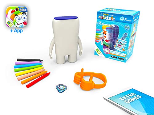 Kibi- Galaxio Neox Kidz Muñeco para Dibujar y Colorear + App y Juegos 3D, Color blanco (KT130310) , color/modelo surtido