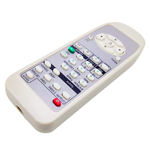 Image of 1491616 Projector Remote Control for Epson EX31, EX3200, EX51, EX5200, EX71, EX7200, EB-W6, EP700, EX70, PowerLite 826W+ / 84+ / 85+ / 92 /93 / 935W / 95 / 96W / S7 / S9 / W7 / X9 / W6 / Home Cinema 700