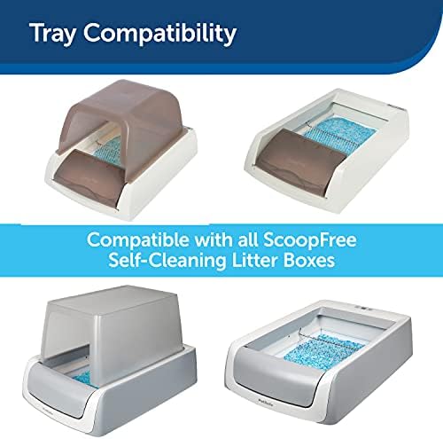 PetSafe ScoopFree Replacement Crystal Cat Litter Tray, Self-Cleaning Automatic Cat Litter Box Tray Refills - Dust Free Non-Clumping, Odour Control ,Pack of 3