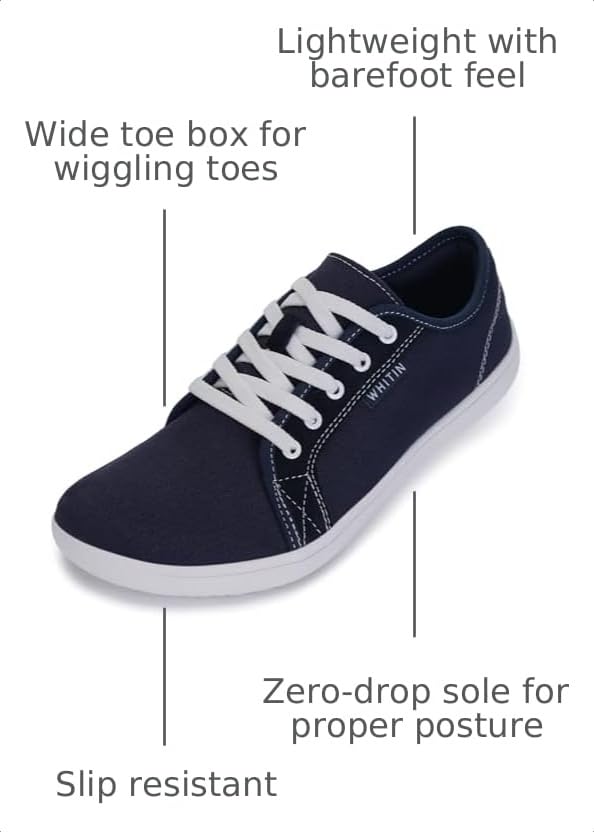 Image of WHITIN Men's Canvas Wide Barefoot Sneakers Casual Style W81V2