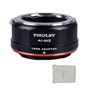 PHOLSY FTZ Lens Adapter for Nikkor AI/F/AIS/AF/AF-I/AF-S Lens Compatible with Nikon F Lens to Nikon Z Mount Camera Body Compatible with Nikon Z fc, Z30, Z9, Z8, Z6II, Z7II, Z6, Z7, Z5, Z50