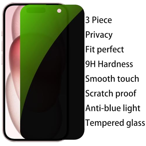 Verre trempé iPhone 15 Plus anti-rayures pour éliminer les reflets