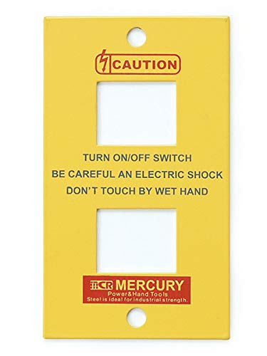 マーキュリー スイッチプレート (2口/イエロー) スイッチカバー おしゃれ コンセントカバー MERCURY コンセントプレート スチール製 オールドアメリカン アメリカン雑貨 ガレージグッズ ガレージ 西海岸風 インテリア