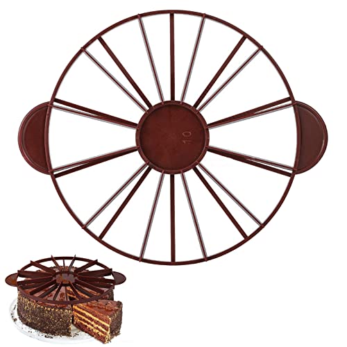 Marcador de Tartas Rebanador de Pastel Rebanadora Divisor De Pastel Divisor de Pasteles Cortador De Pasteles Cortado en 10 o 12 Partes Iguales, Apto para Tartas, Panes, Tartas Utensilios de Cocina Cover