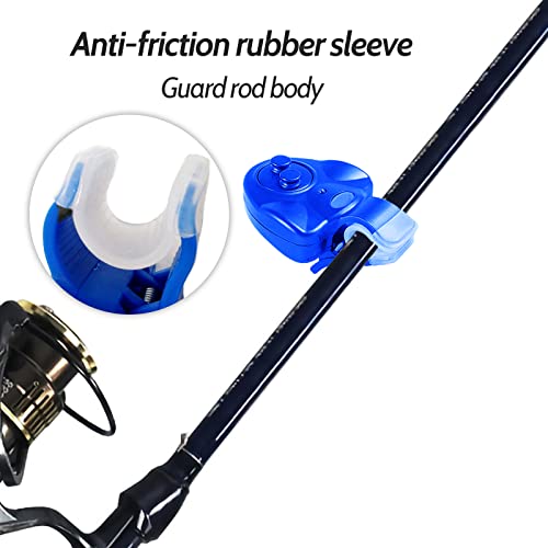 Jifeijidian Fishing Bite Alarm Sensitive Electronic Fishing Bite Sound Alarm Indicator Sound Bite Alert Bell With Led Lights Fishing Clip On Fishing Rod Daytime/Night Carp Fishing Outdoor (Blue) #TOP6