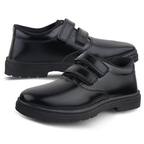 Image of Velcro School Shoes for Kids Lightweight Durable Comfortable Uniform Footwear
