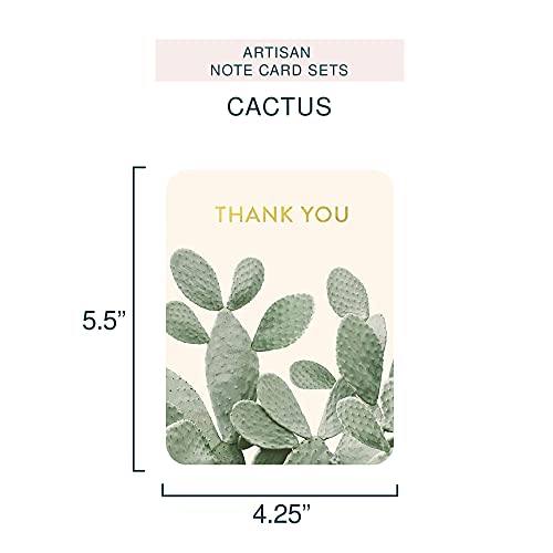 Image of Studio Oh! Artisan Note Cards Available in 6 Designs, Thank You, A Closer Look Cactus, Box of 8