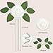 WANTMAZOR Artificial Flowers White Roses 100PCS Real Looking Foam Fake Roses with Leaves and for DIY Wedding Bouquets Bridal Shower Centerpieces Party Decorations (White, 100)