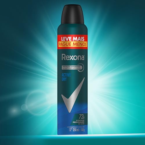 Antitranspirante Aerossol Active Dry Rexona Men 250Ml Leve Mais Pague Menos, Rexona (A embalagem pod