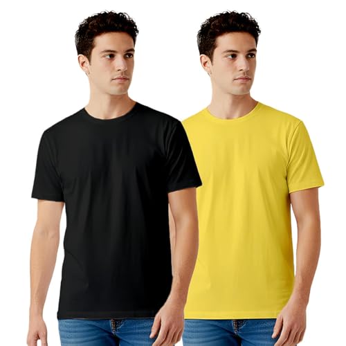 Image of 100% PIMA Cotton T Shirt for Man | Premium Men T-Shirts Regular Fit | Half Sleeve Round Neck Cotton Tshirt for Man | Mens Tees Made for Indian Climate | Available in 10 Colours