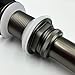 LENA LACED Drain Control Bathroom Sink Drain, 304 Stainless Steel, Tool-Free Installation, Gunmetal Finish