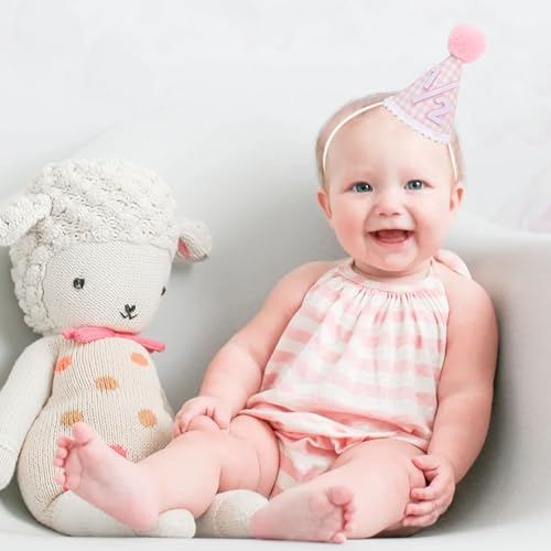 Agkvw 1/2 Birthday Hat for girls - Pink Half Birthday Crown, 1/2 Bday Party Decoration, Pink Gingham Style Bday Hat by Agkvw - Image 6