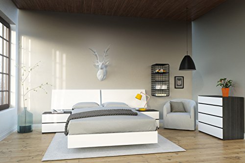 Nexera Full Size Platform Bed, White #TOP5