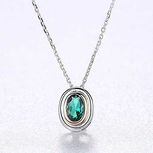 Collier pendentif de ovale argent sterling 925 cadeau femme
