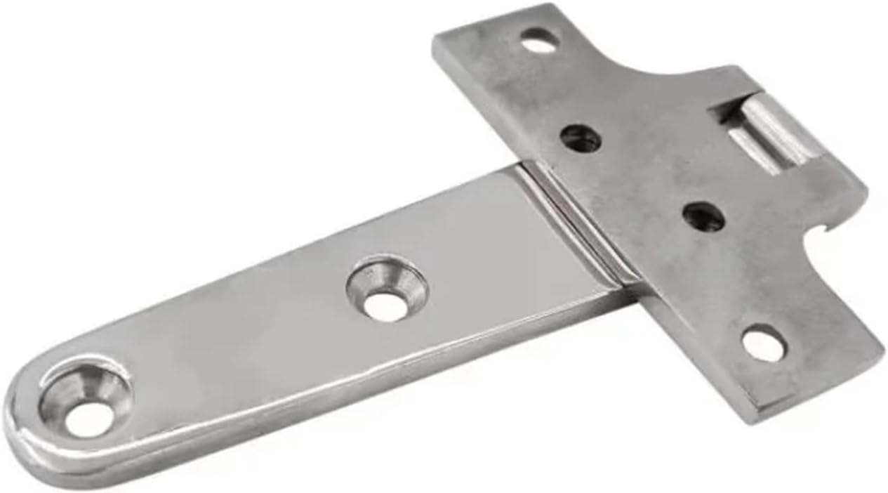 Stainless Steel Boat Hinges Stainless Steel T Hinges Grade Heavy Duty Boat Hatch Hinge (150 mm X 75 mm) Casting Cabinet Hardware Door
