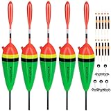 THKFISH Fishing Floats Balsa Wood Slip Bobbers for Fishing, Fishing Floats Bobbers for Crappie Panfish Trout Bass Walleye