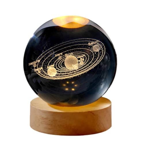 Luminária De Mesa Led Bola De Cristal Lua Astronauta São Jorge Arvore da Sabedoria Nossa Sra Apareci
