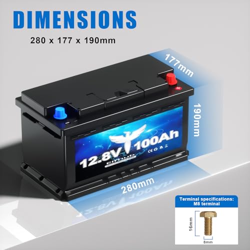robustes ABS-Gehäuse und Bluetooth-Monitoring für Camper und Solaranwendungen - Detailansicht von Elfhub LiFePO4 12V...